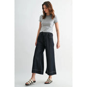 Happy Days High Rise Cropped Wide Leg Jogger by Mica Denim