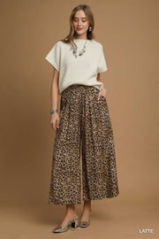 Javan Leopard Print Palazzo Pants
