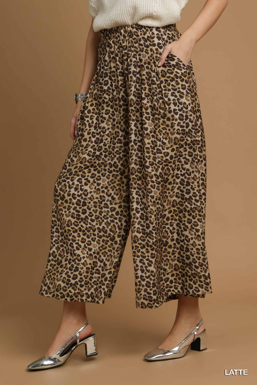 Javan Leopard Print Palazzo Pants