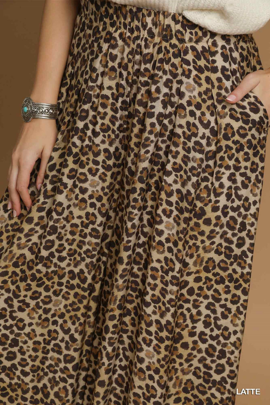 Javan Leopard Print Palazzo Pants