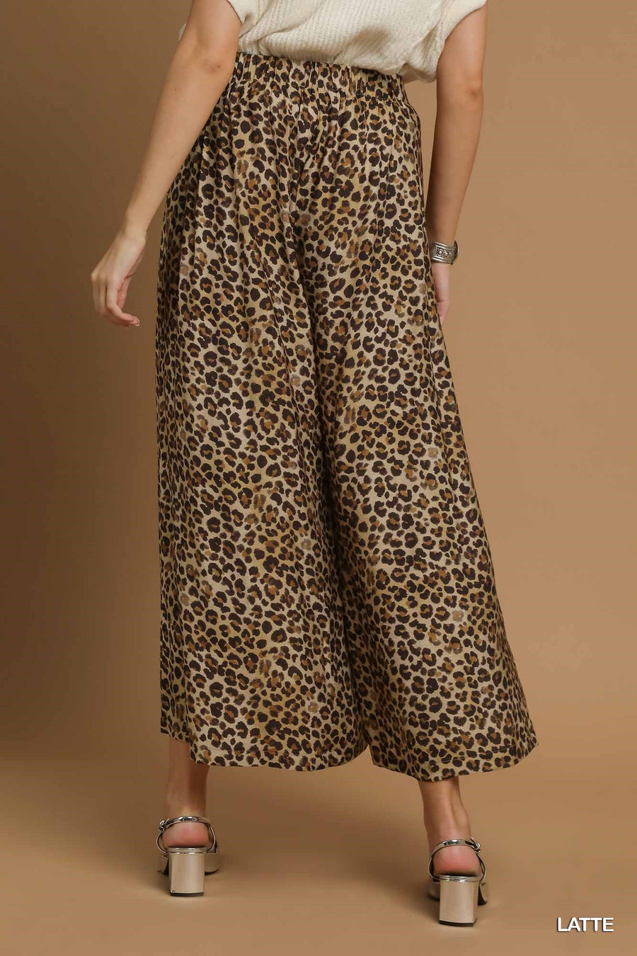 Javan Leopard Print Palazzo Pants