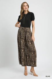 Javan Leopard Print Palazzo Pants