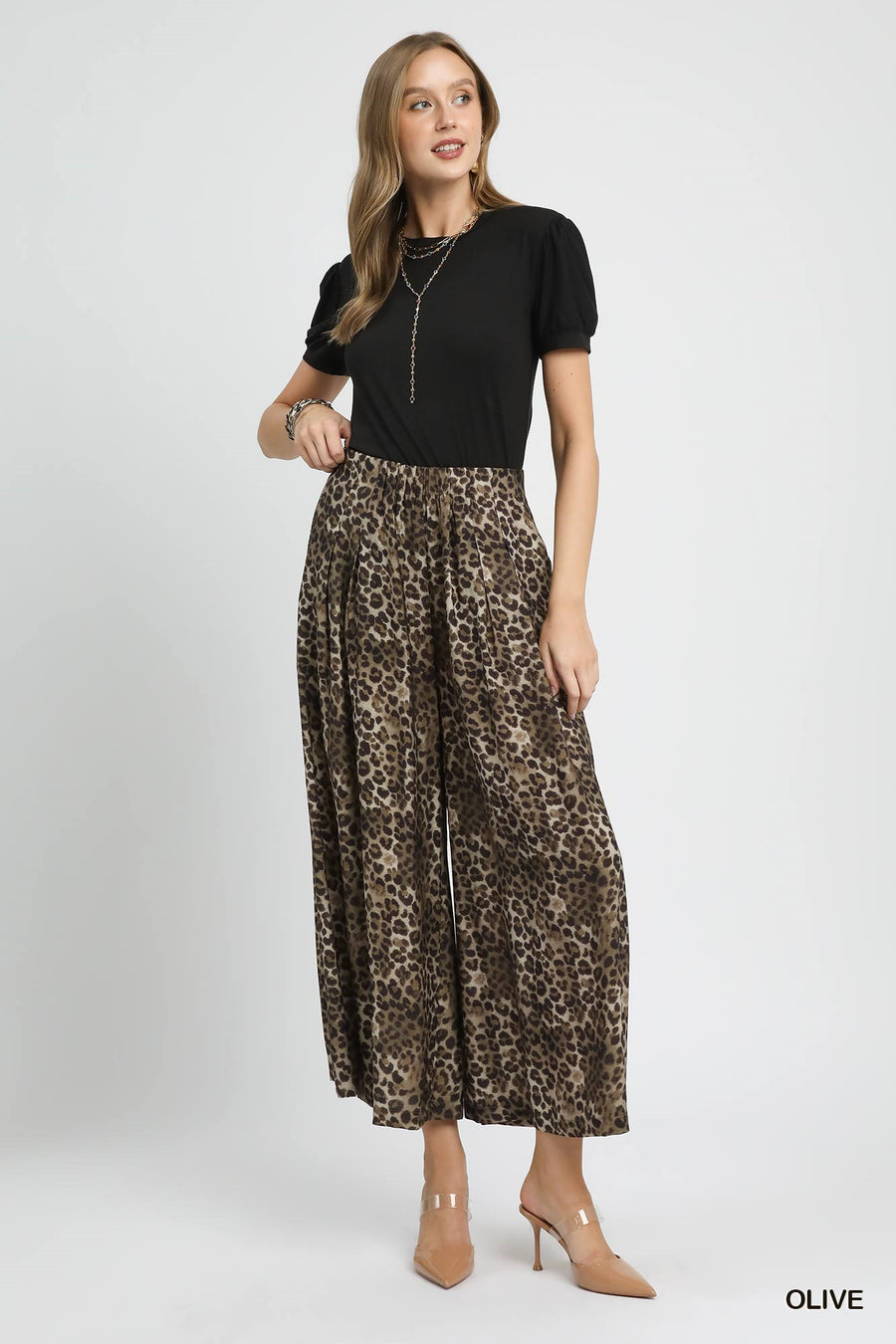 Javan Leopard Print Palazzo Pants