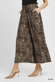 Javan Leopard Print Palazzo Pants