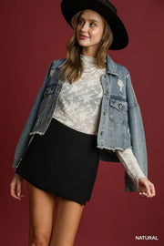 Sheer Lace Textured Floral Long Sleeve Top