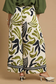 Gretel Boho Leaf Wide Leg Resort Pant