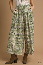 Florence Batik Tiles Print Palazzo Pants