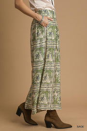Florence Batik Tiles Print Palazzo Pants