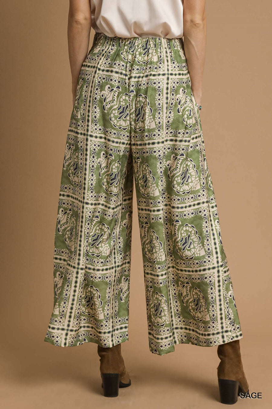 Florence Batik Tiles Print Palazzo Pants