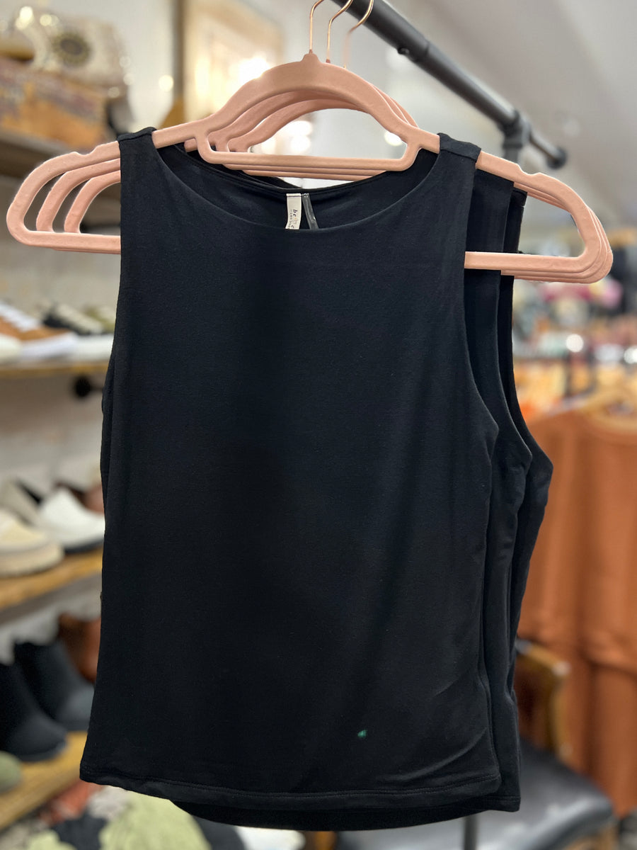 Nyah Basic Boat Neck Jersey Full Tank Top