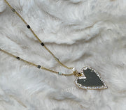 Crystal Accent Gold Heart Necklace