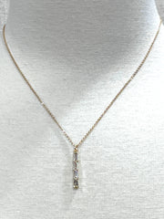 Meghan Browne Dink Clear Gold Necklace