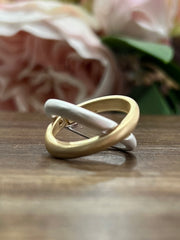 Meghan Browne May Gold Silver X Ring