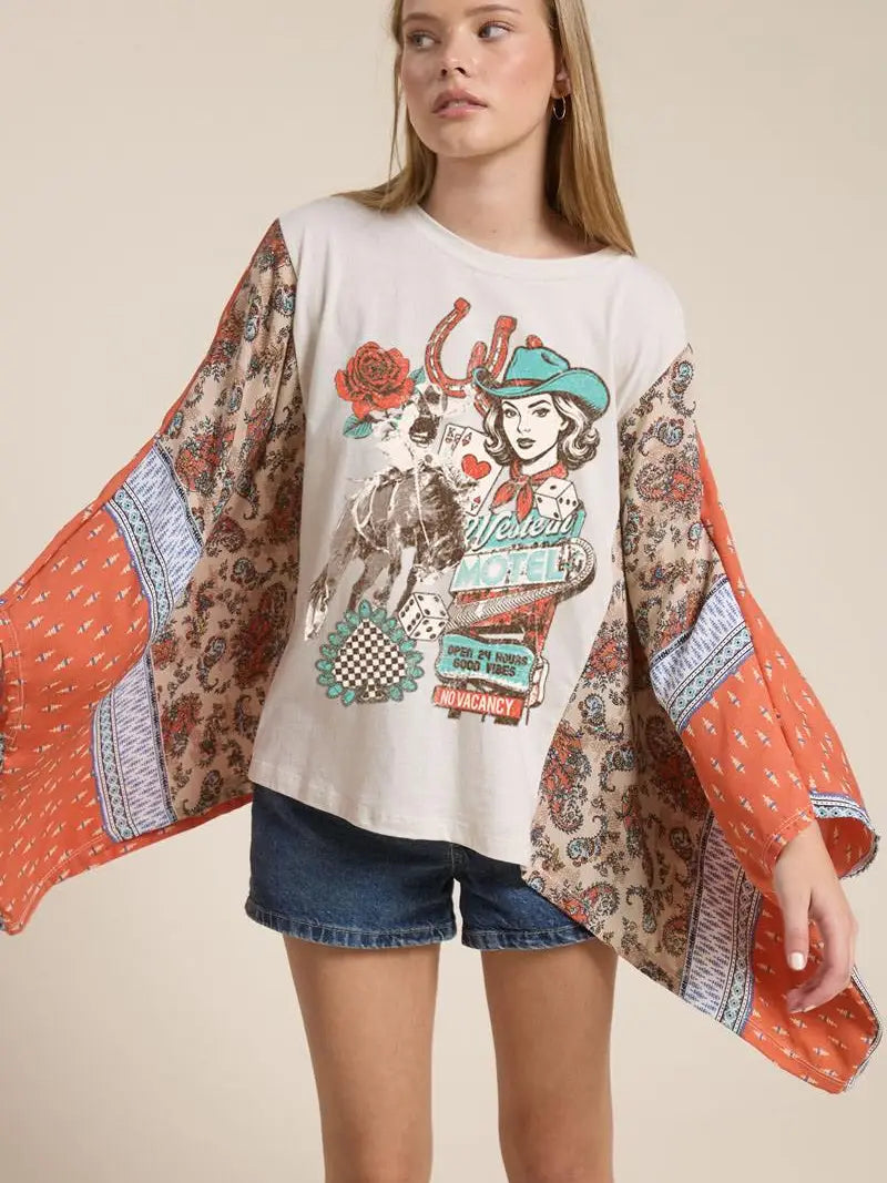 Lady Luck Vintage Western Kaftan Tee