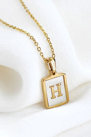 18K Gold Plated Waterproof Pearl Initial Necklace Collection