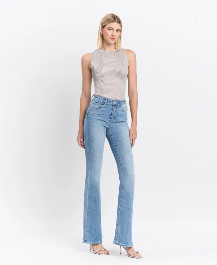 Wild Child High Rise 90's Stretch Vintage Long Flare Jeans