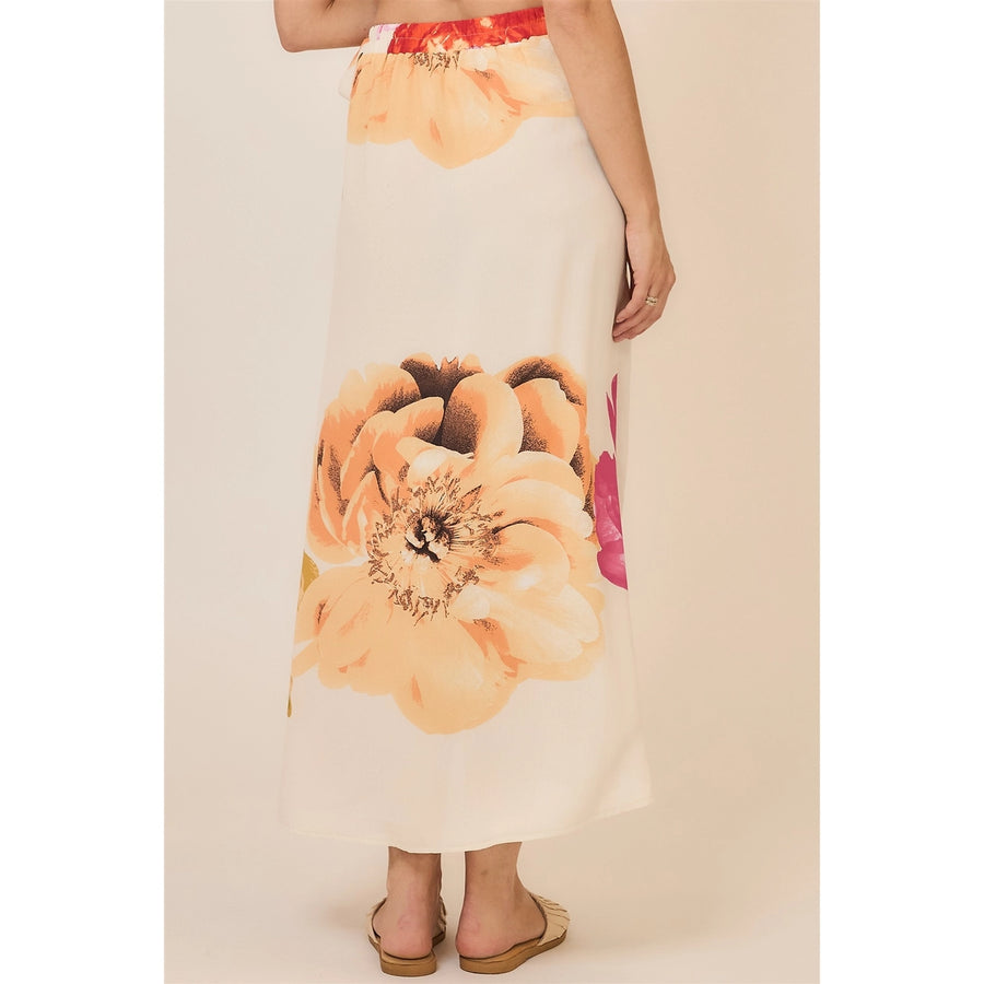 Beautiful Blooms Floral Wrap Maxi Skirt
