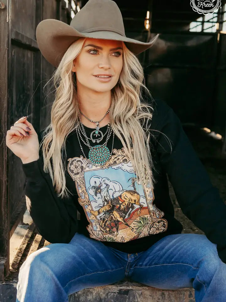 Rough Start Ranch Rodeo Pullover Crewneck Sweatshirt