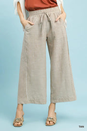Skipper Linen Blend Striped Wide Leg Pants