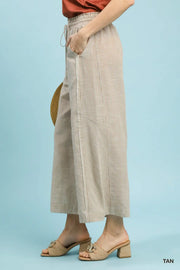 Skipper Linen Blend Striped Wide Leg Pants