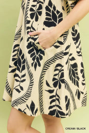 San Miguel Collared V-Neck Resort Tunic Mini Dress