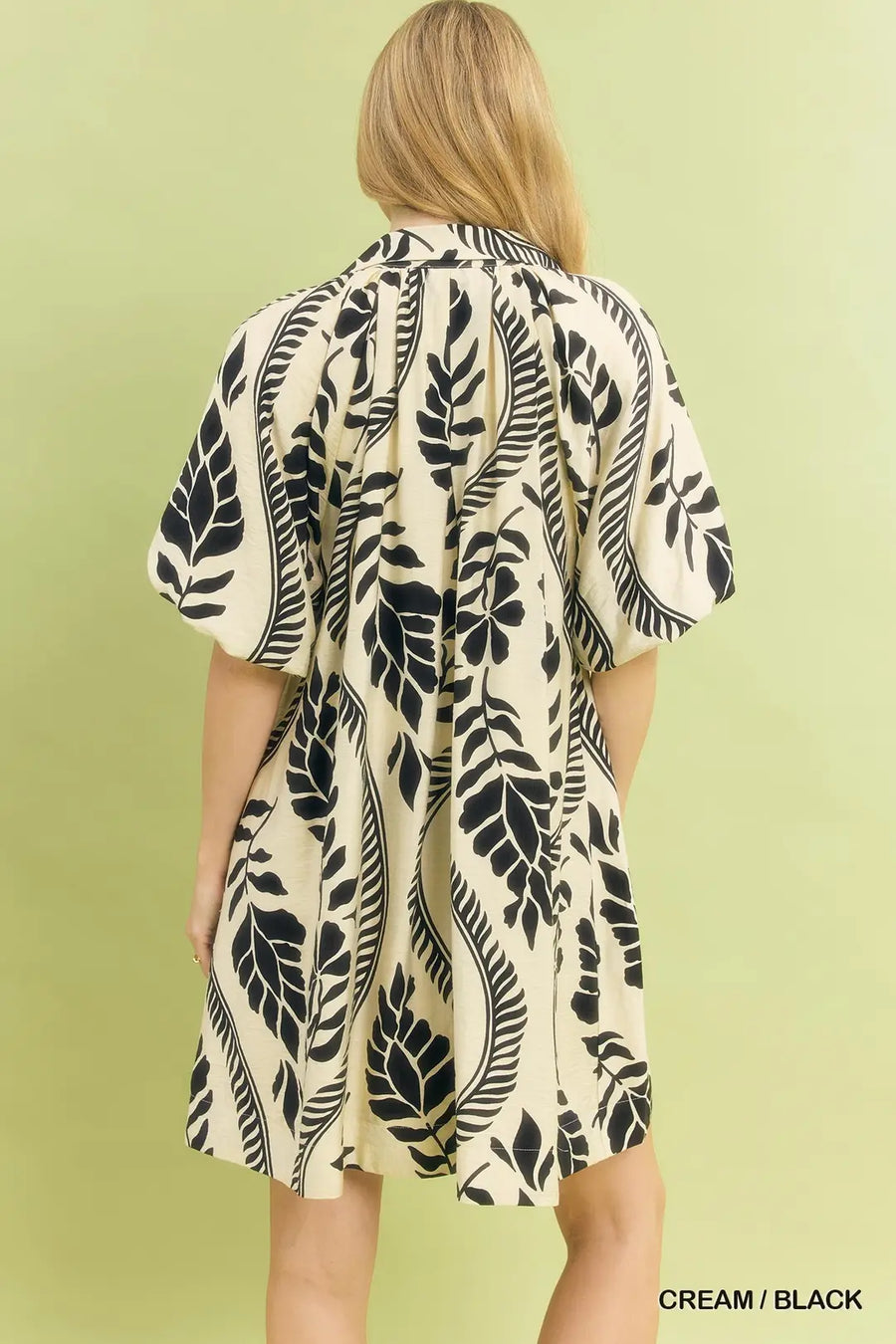 San Miguel Collared V-Neck Resort Tunic Mini Dress