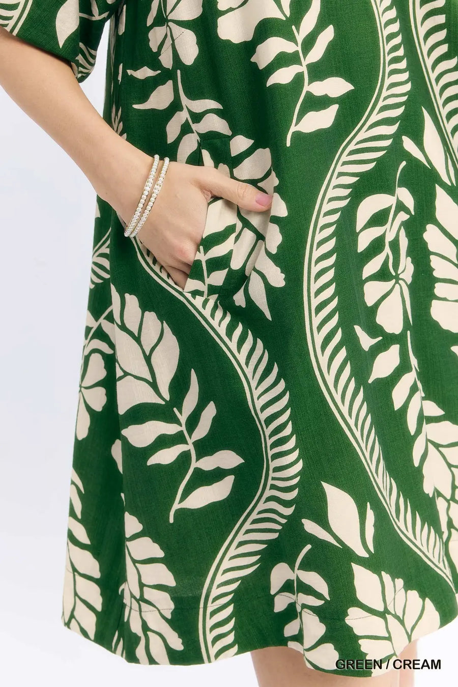 San Miguel Collared V-Neck Resort Tunic Mini Dress