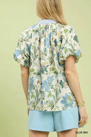 Oriental Gardens Print Tunic Top