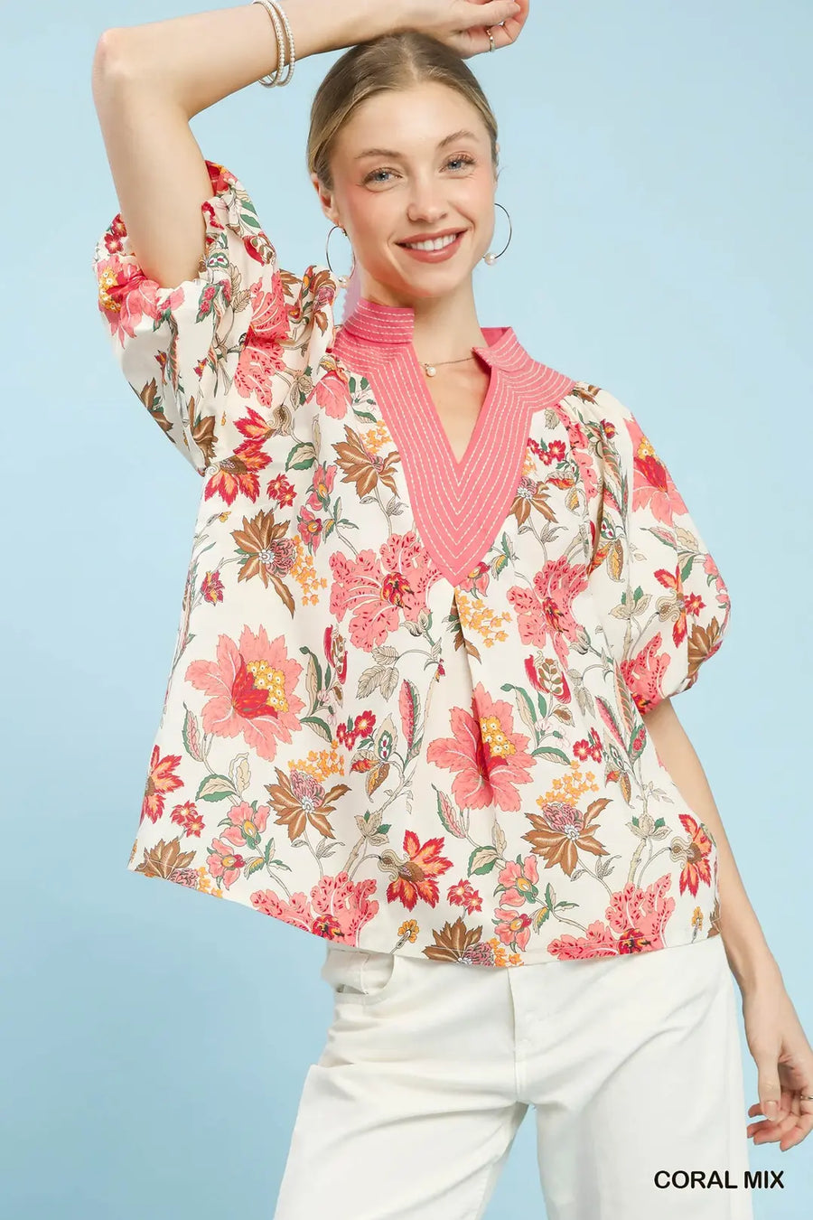 Oriental Gardens Print Tunic Top