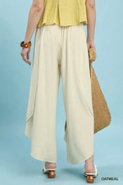 Tullie Tulip Hem Wide Leg Washed Linen Pants