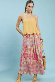 San Isidro Bright Paisley Wide Leg Resort Pant