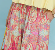 San Isidro Bright Paisley Wide Leg Resort Pant