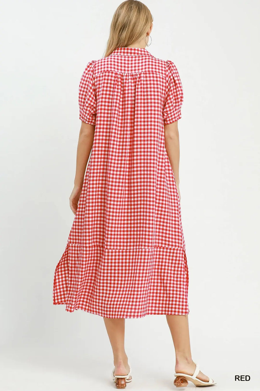 Sweet Gingham Midi Dress