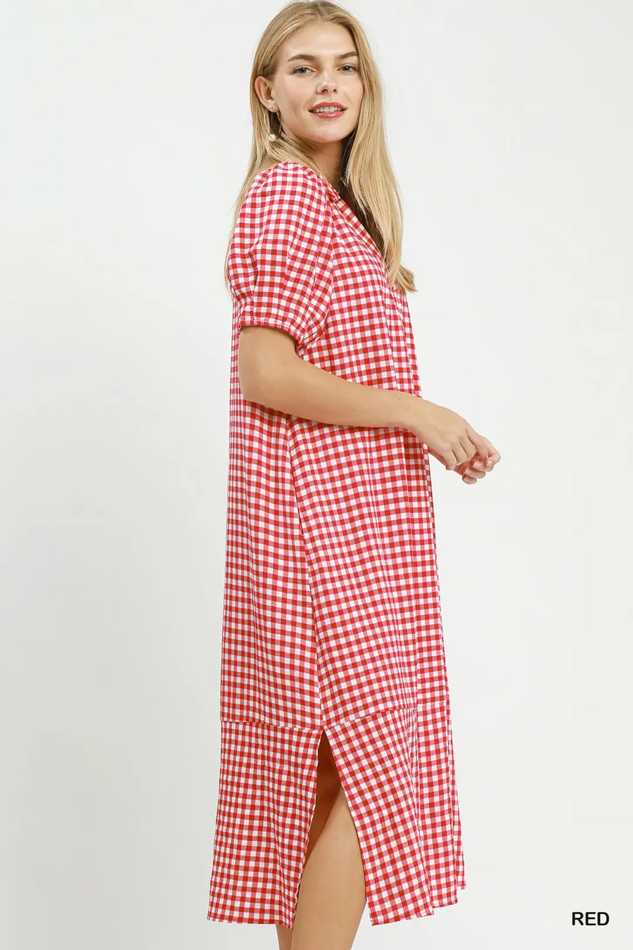 Sweet Gingham Midi Dress