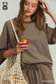 Coffee Break ColorBlock Straight Pants