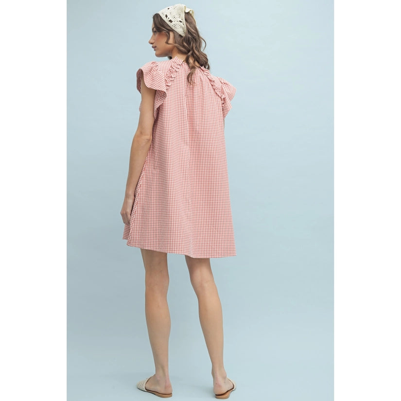Gidget Gingham Ruffle Mini Dress