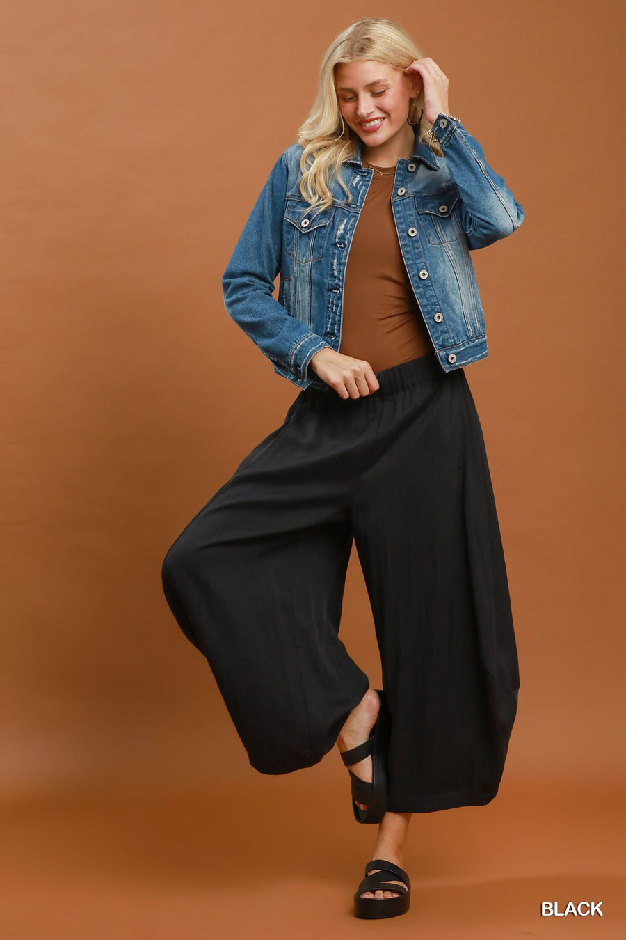 Drover Curved Wide Leg Barrel Pants