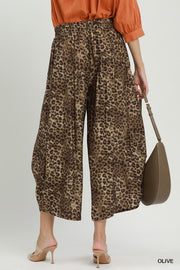 Javan Leopard Print Balloon Hem Pants