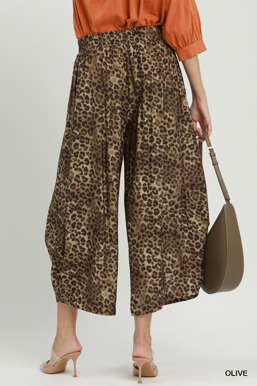 Javan Leopard Print Balloon Hem Pants