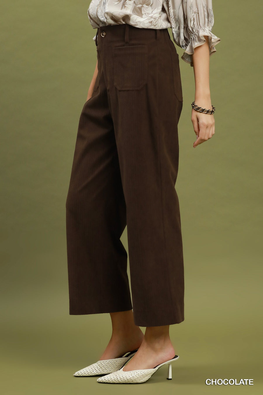 Audrina Corduroy Wide Leg Pants
