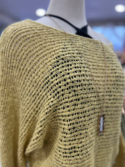 Lilian Laced Open Knit Crochet Sweater
