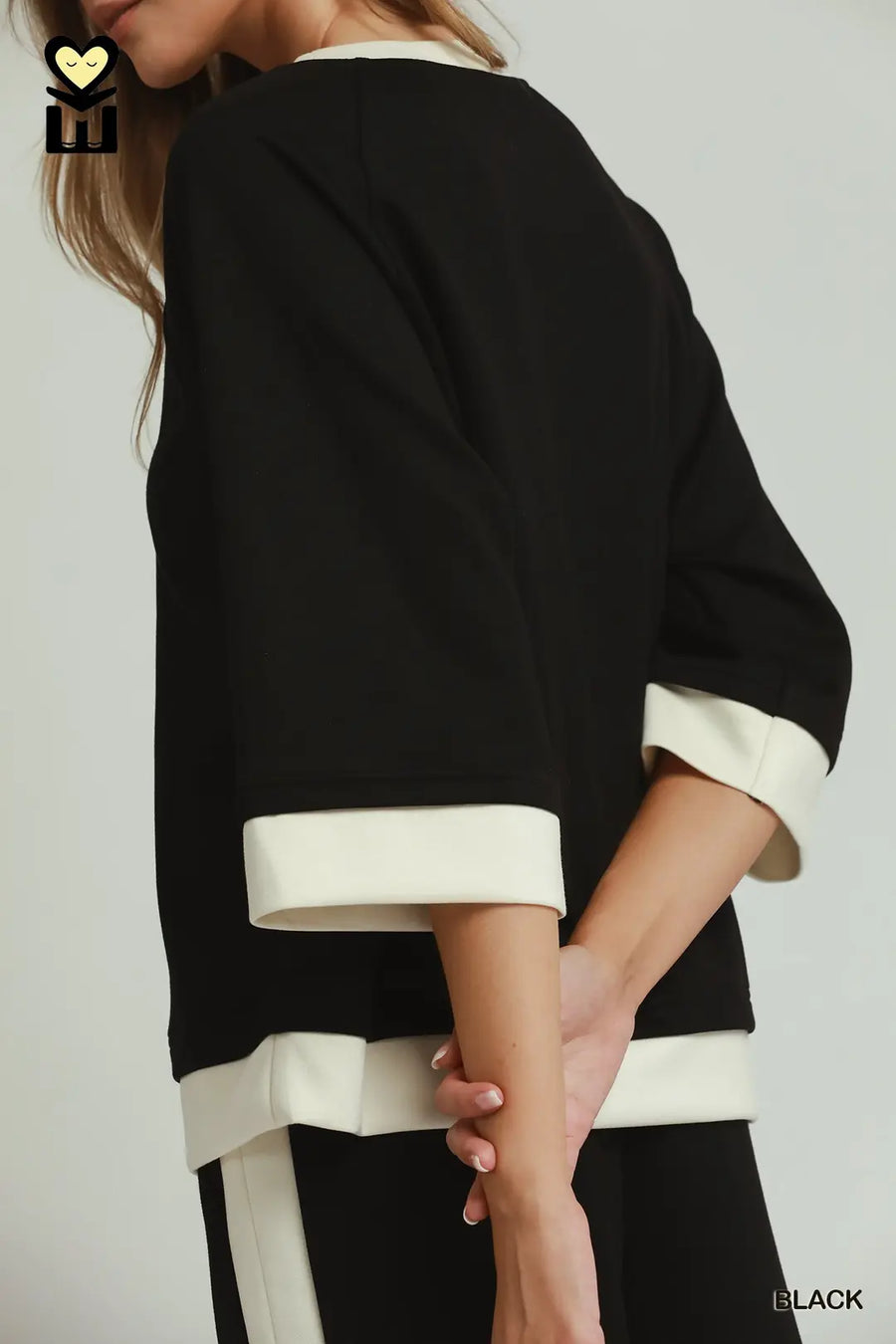 Obi Color Block Raglan Kimono Top