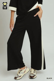 Obi Color Block Wide Leg Pants