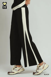 Obi Color Block Wide Leg Pants