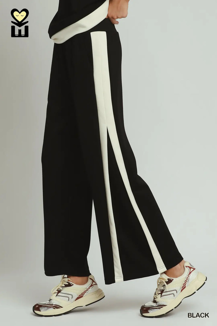 Obi Color Block Wide Leg Pants