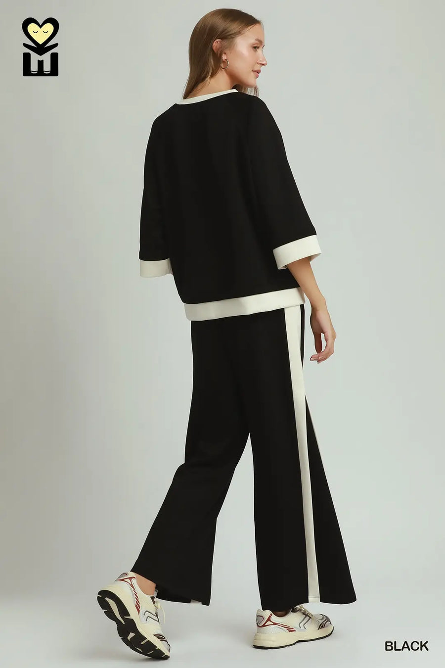 Obi Color Block Wide Leg Pants