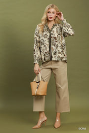 Olivia Floral Print Long Sleeve Blouse