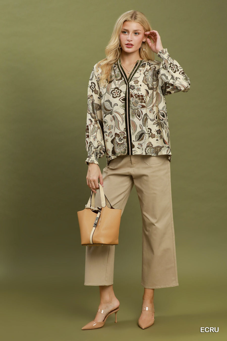 Olivia Floral Print Long Sleeve Blouse