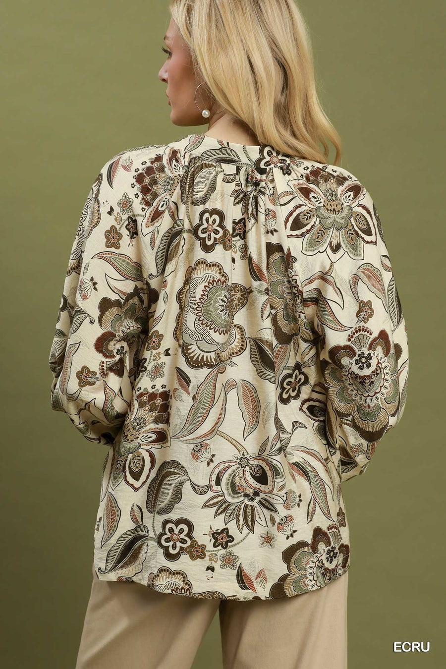 Olivia Floral Print Long Sleeve Blouse