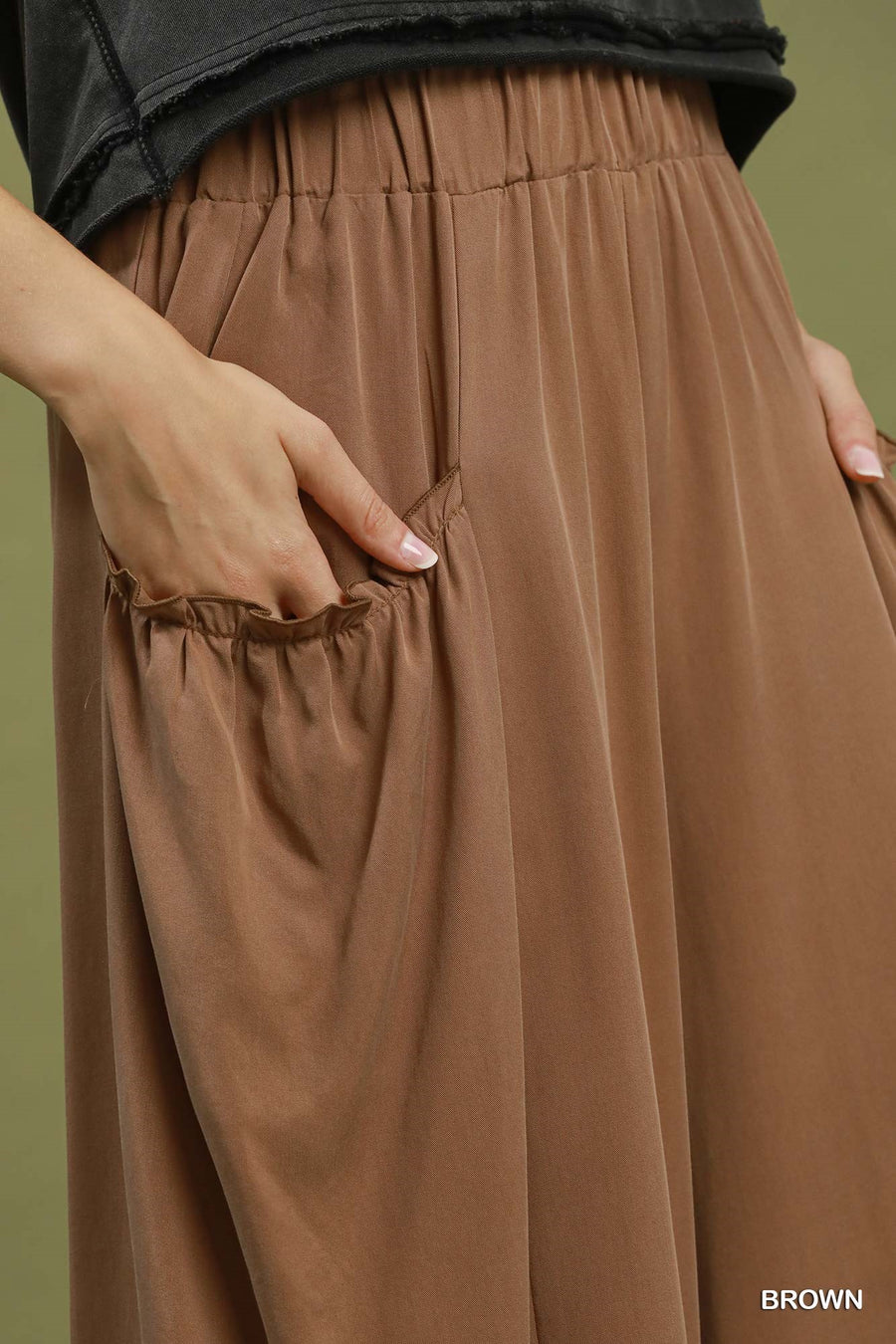 Adan Flowy Wide Leg Pocket Pants